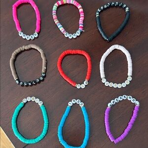 Colorful Beaded Kids Bracelets Set